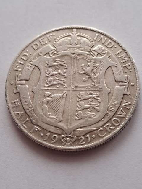 Wielka Brytania 1/2 Crown Jerzy V 1921 r