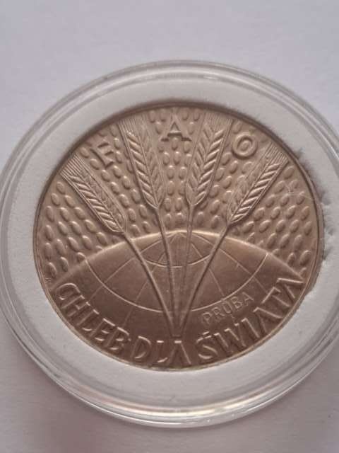 10 zł FAO Chleb dla Świata 1971 r próba