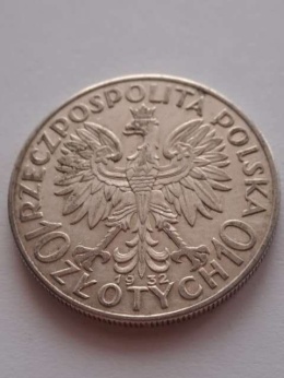 10 zł Głowa Kobiety 1932 r bez znaku