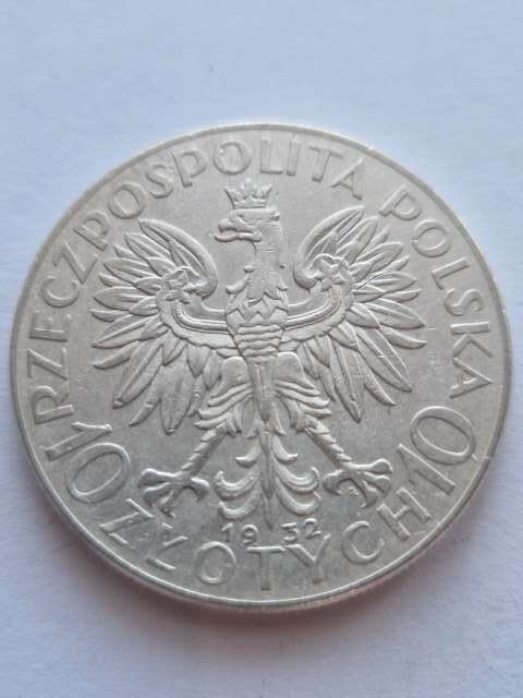 10 zł Głowa Kobiety 1932 r znak