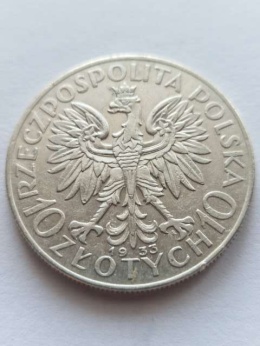 10 zł Głowa Kobiety 1933 r