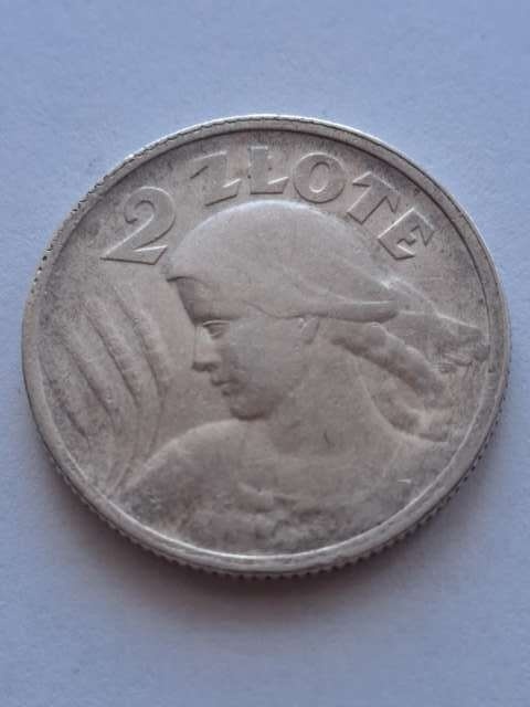 2 zł Żniwiarka 1924 r róg i pochodnia