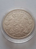 Belgia 5 Franków Leopold II 1869 r