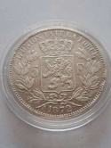 Belgia 5 Franków Leopold II 1872 r