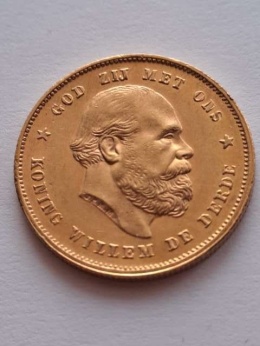 Holandia 10 Guldenów Willem 1877 r
