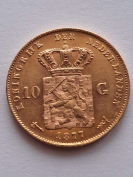 Holandia 10 Guldenów Willem 1877 r