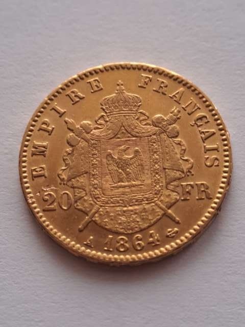 Francja 20 Franków Napoleon III 1864 r