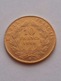 Francja 10 Franków Napoleon III 1866 r