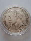 Francja 5 Franków Napoleon III 1869 r