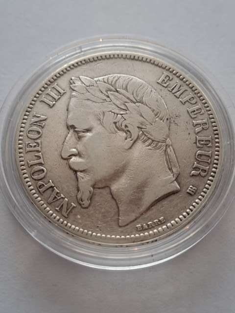 Francja 5 Franków Napoleon III 1869 r