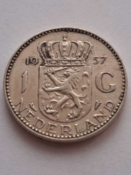 Holandia 1 Gulden Juliana 1957 r
