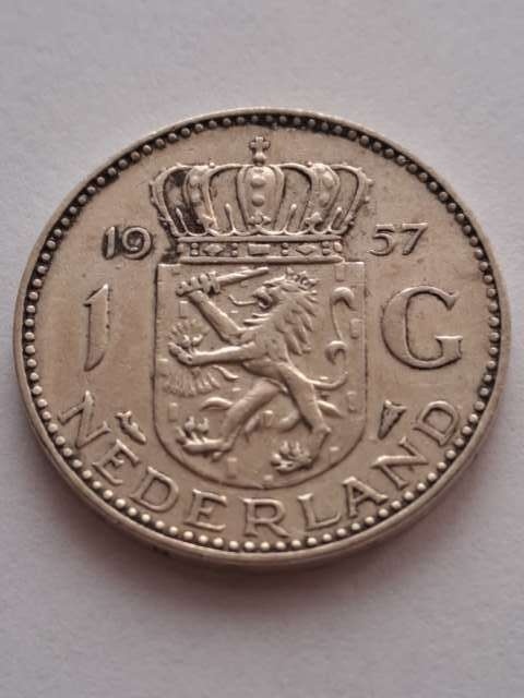Holandia 1 Gulden Juliana 1957 r