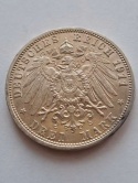 Niemcy 3 Marki Wilhelm II Prusy 1911 r
