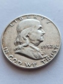 USA 1/2 Dollara Franklin 1952 r