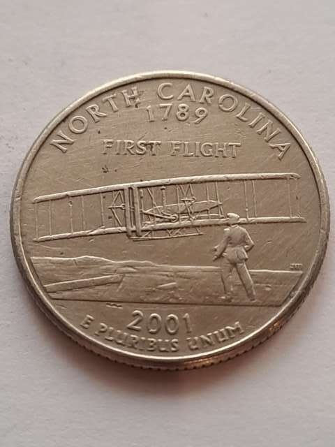 USA 1/4 Dollara Carolina Pł. 2001 r P