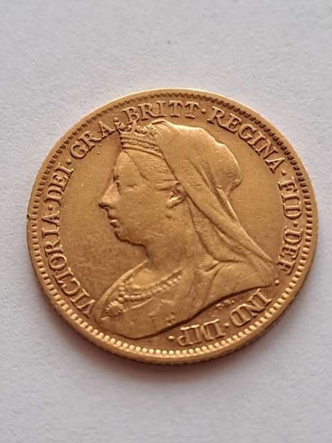 Wielka Brytania 1/2 Suwerena Victoria 1900 r