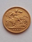 Wielka Brytania 1/2 Suwerena Victoria 1900 r