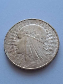 10 zł Głowa Kobiety 1932 r znak