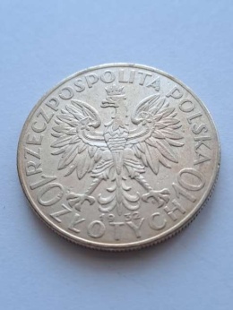 10 zł Głowa Kobiety 1932 r znak