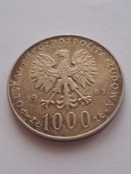 1000 zł Jan Paweł II 1983 r