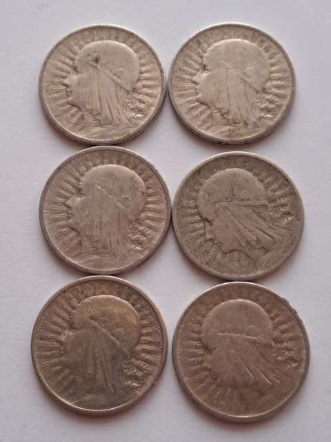 2 zł Głowa Kobiety zestaw 6 szt 1933 r