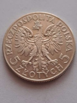 5 zł Głowa Kobiety 1934 r