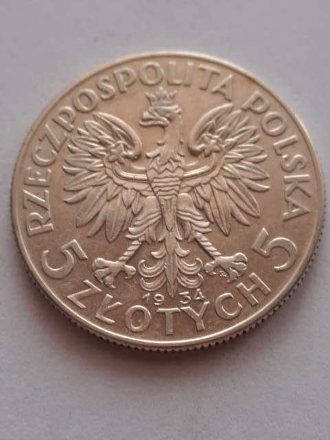 5 zł Głowa Kobiety 1934 r