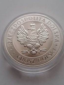1 grosz polski Królowa Jadwiga