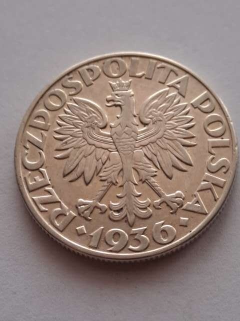5 zł Żaglowiec 1936 r