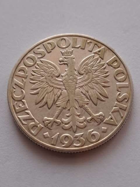 5 zł Żaglowiec 1936 r