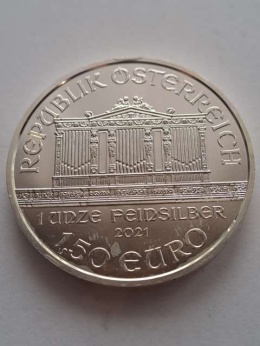 Austria 1,5 euru Filharmonik 2021 r