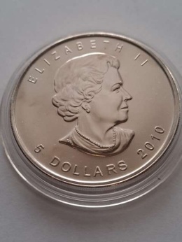 Kanada 5 Dolarów Liść 2010 r