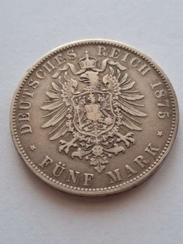 Niemcy 5 Marek Ludwig II 1875 r