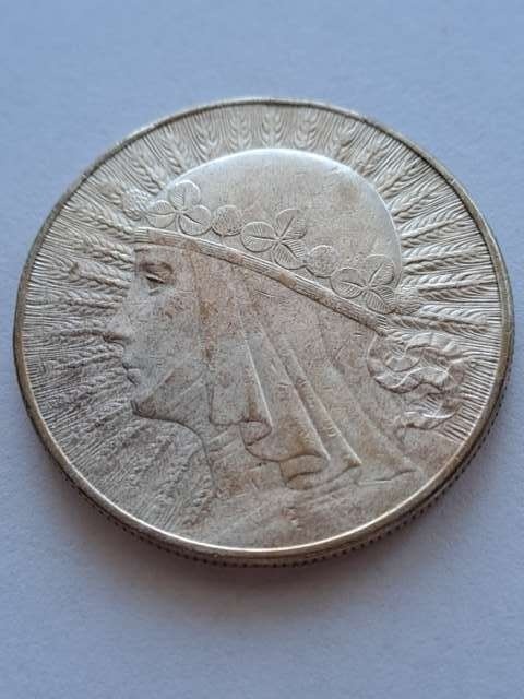 10 zł Głowa Kobiety 1932 r znak