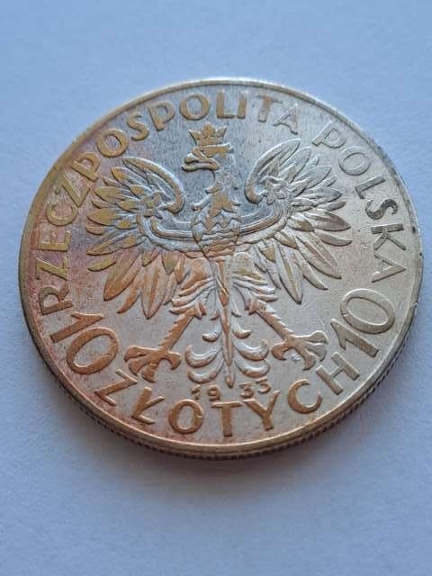 10 zł Głowa Kobiety 1933 r
