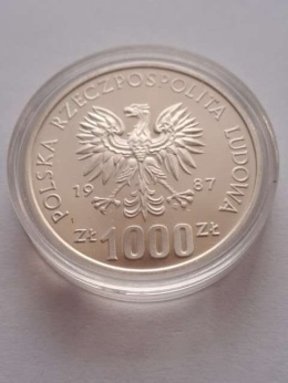 1000 zł XV Zimowe Igrzyska Olimpijskie 1987 r