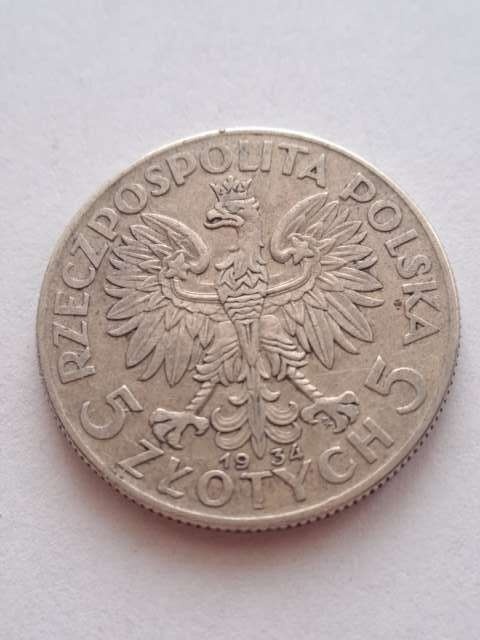 5 zł Głowa Kobiety 1934 r