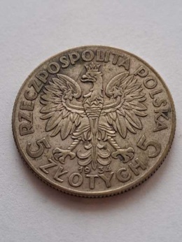 5 zł Głowa Kobiety 1934 r