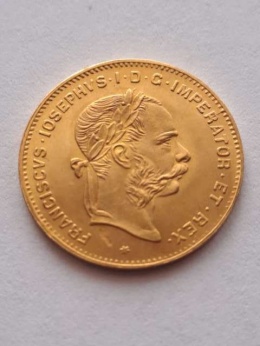 Austria 4 floreny / 10 franków 1892 r nowe bicie