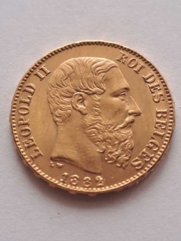 Belgia 20 Franków Leopold II 1882 r