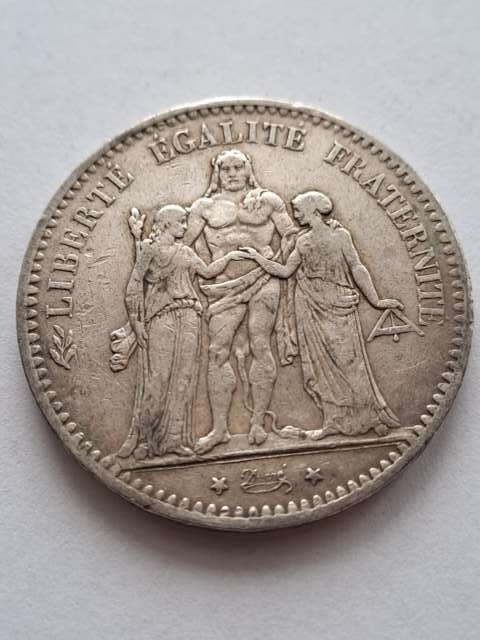 Francja 5 Franków Herkules 1876 r