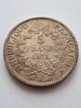 Francja 5 Franków Herkules 1873 r