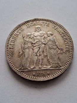 Francja 5 Franków Herkules 1874 r