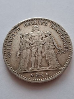Francja 5 Franków Herkules 1876 r
