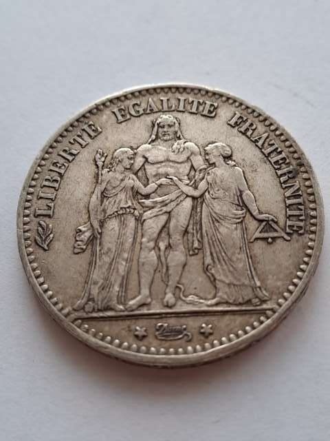 Francja 5 Franków Herkules 1874 r
