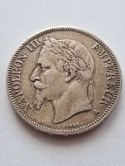 Francja 5 Franków Napoleon III 1870 r