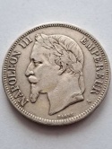 Francja 5 Franków Napoleon III 1869 r
