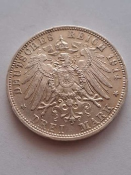 Niemcy 3 Marki Ludwig III von Bayern 1914 r
