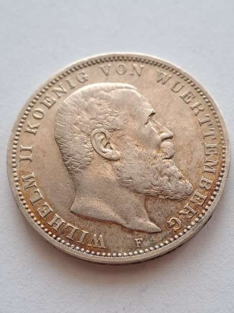 Niemcy 3 Marki Wirtembergia 1909 r