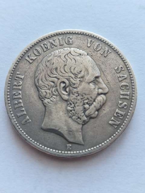 Niemcy 5 Marek Saksonia 1875 r